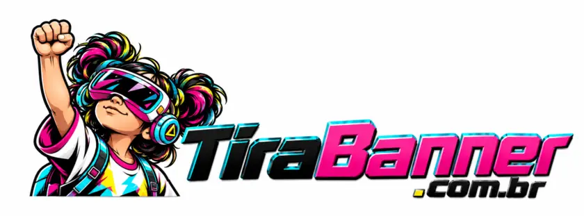 TiraBanner.com.br — menina com óculos futuristas e punho erguido